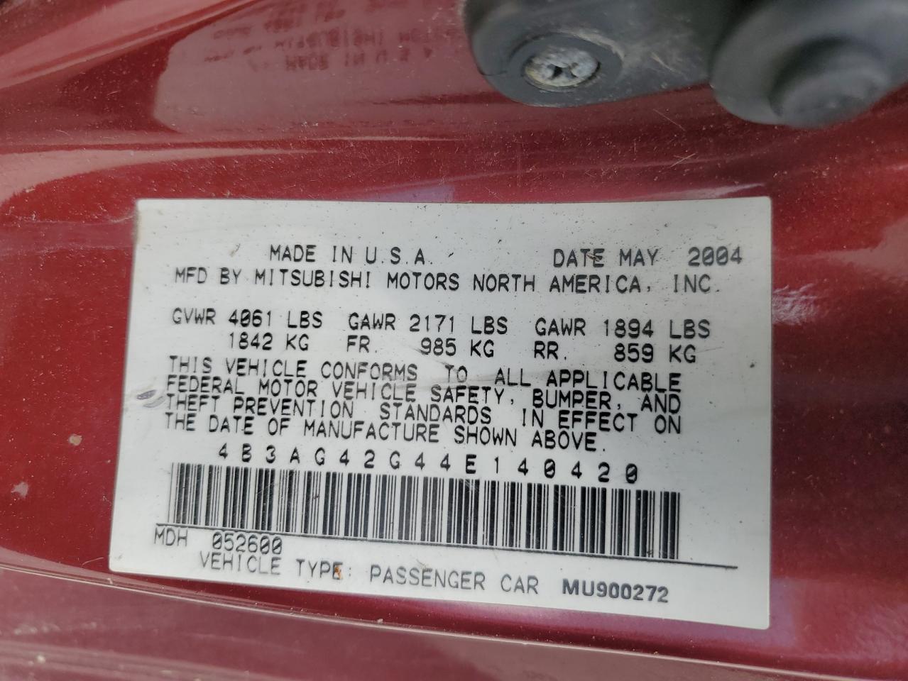 2004 DODGE Stratus