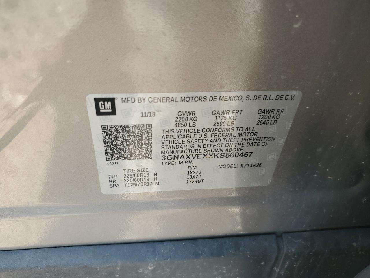 2019 CHEVROLET EQUINOX