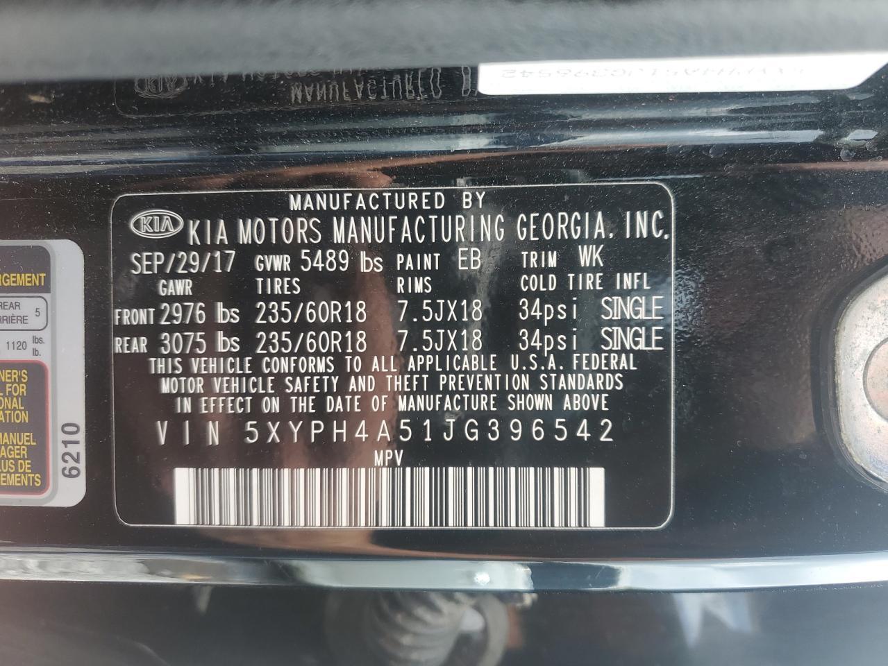 2018 KIA SORENTO