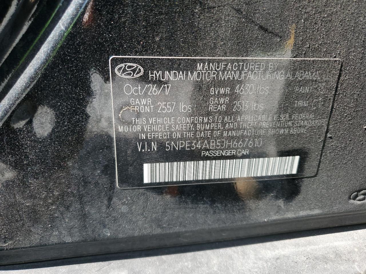 2018 HYUNDAI SONATA