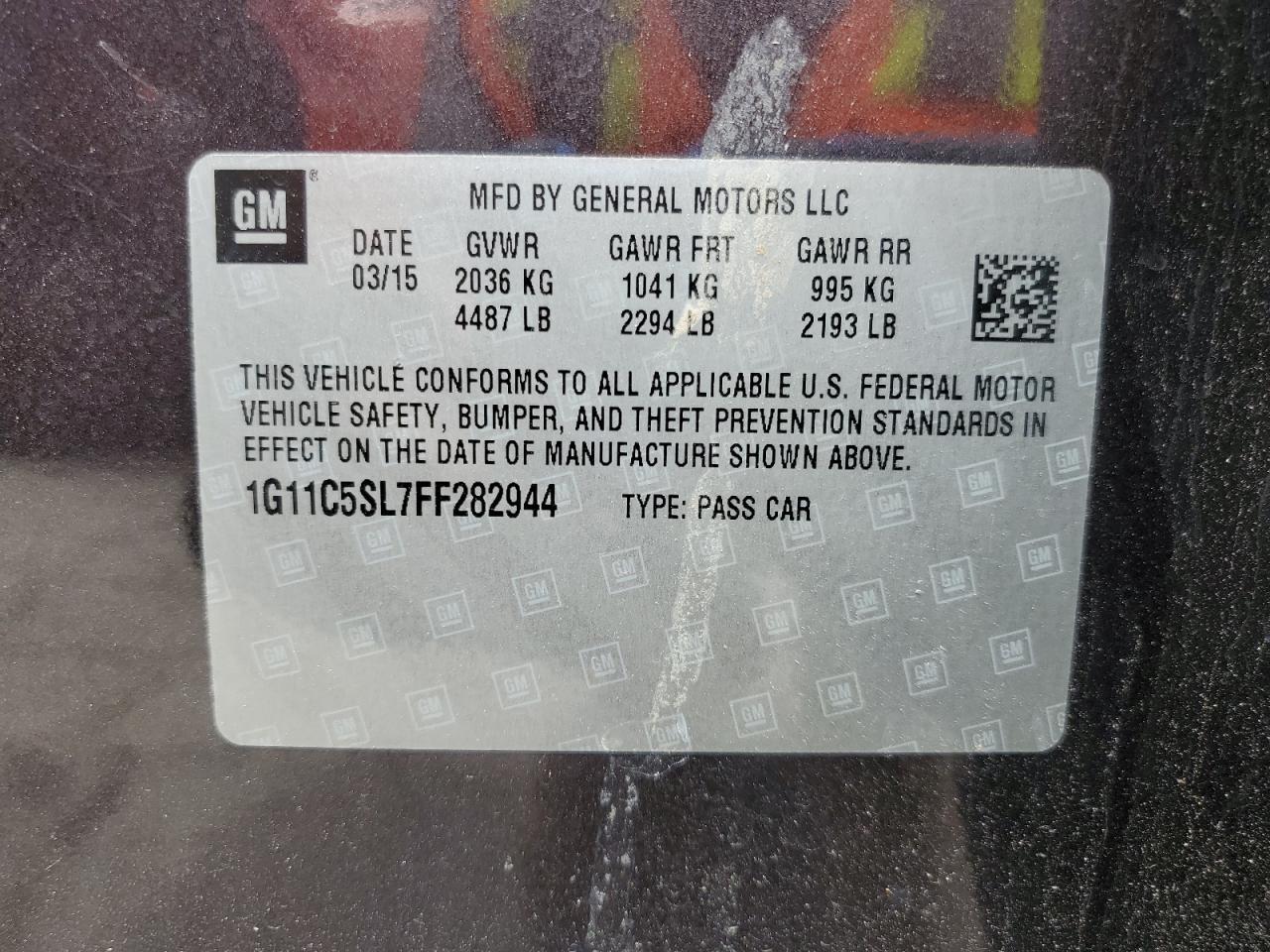2015 CHEVROLET MALIBU