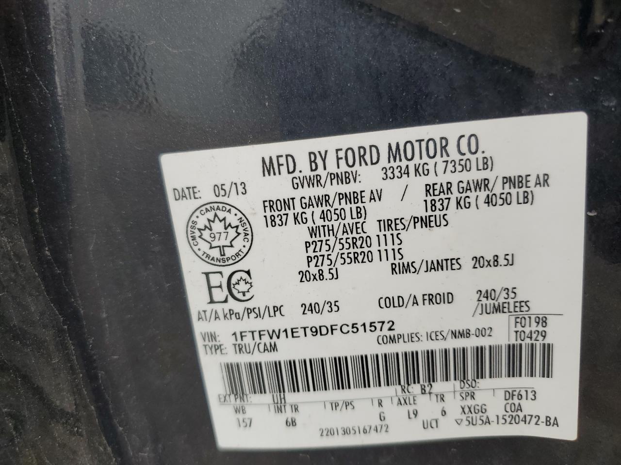2013 FORD F-150