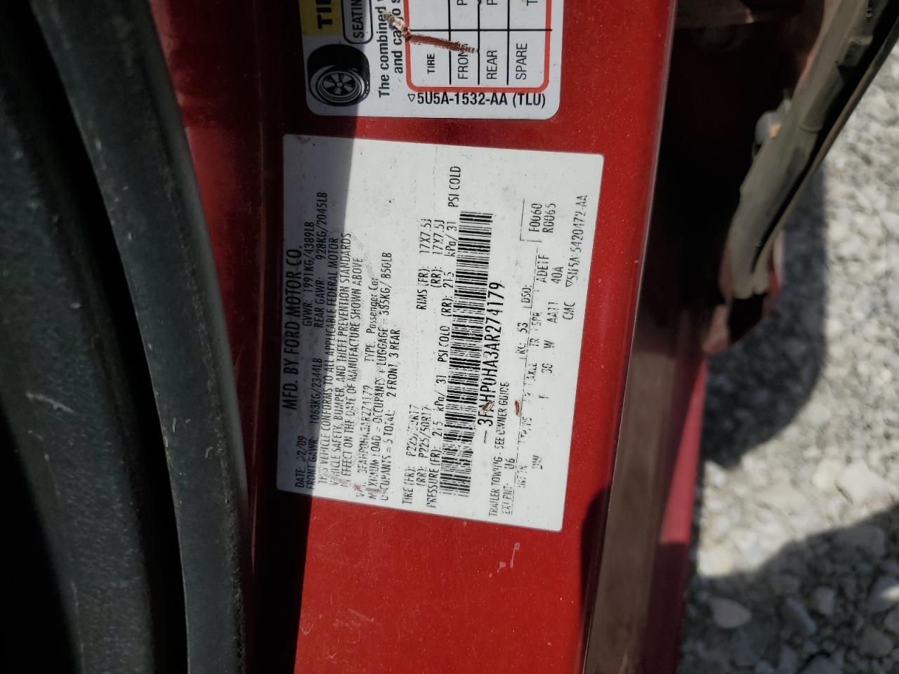 2010 FORD FUSION