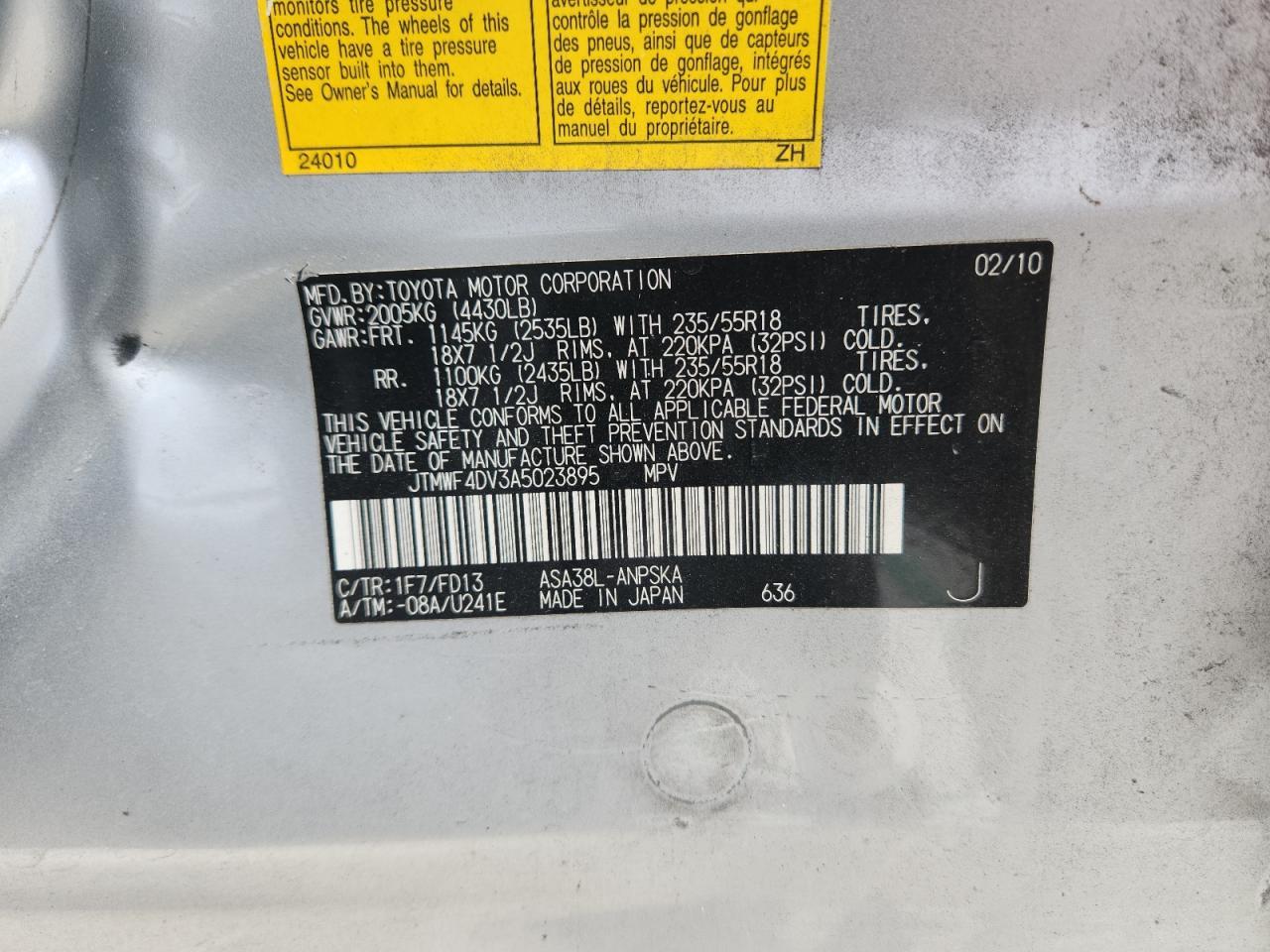 2010 TOYOTA RAV4