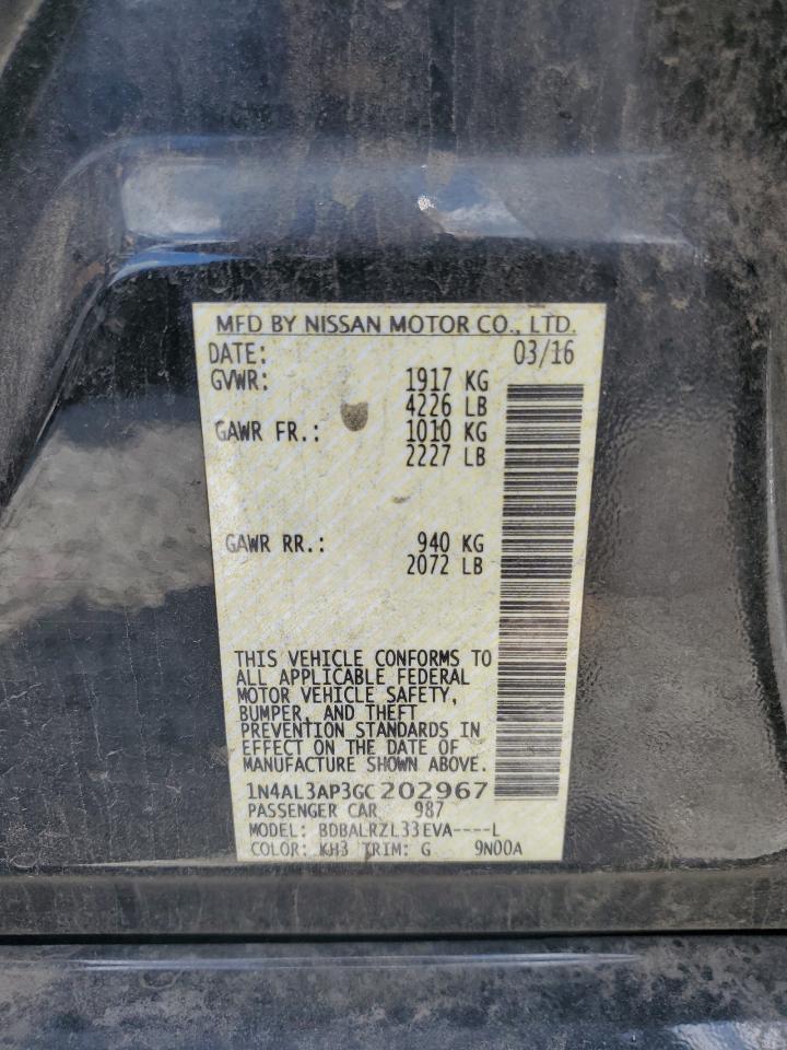 2016 NISSAN ALTIMA