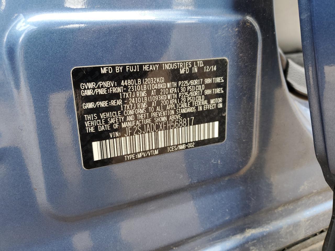 2015 SUBARU FORESTER