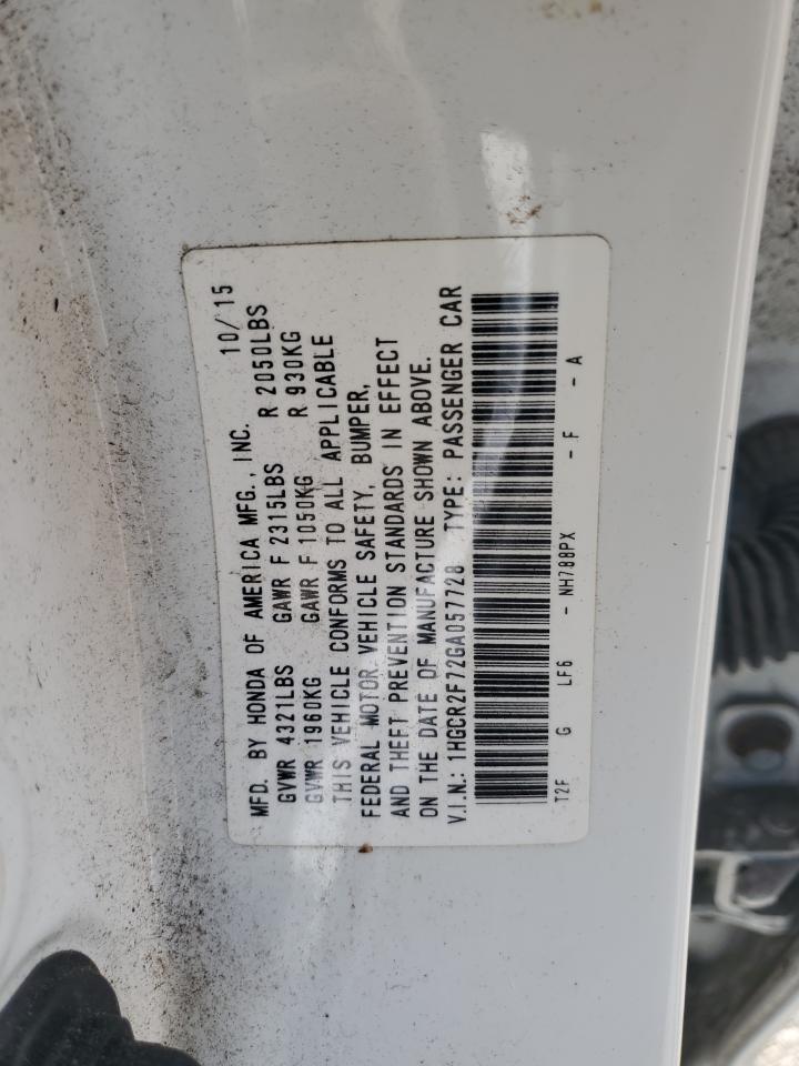 2016 HONDA ACCORD