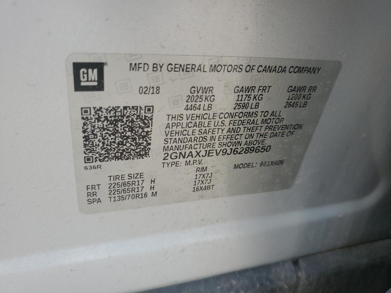 2018 CHEVROLET EQUINOX