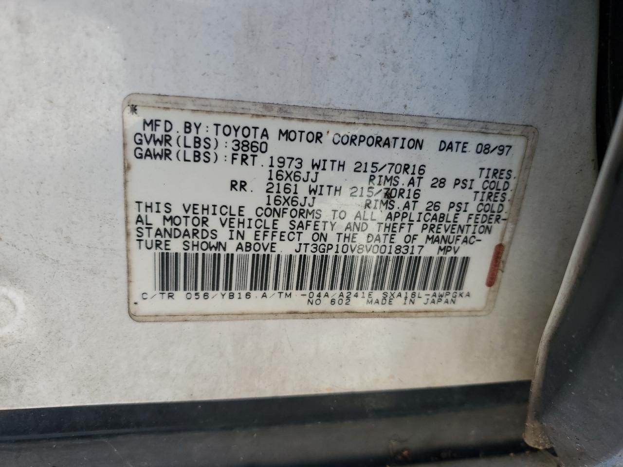 1997 TOYOTA RAV4