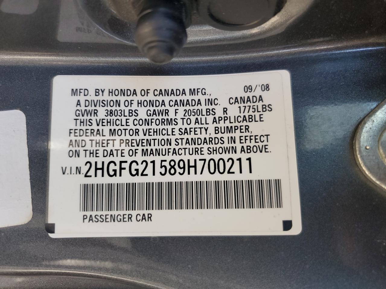2009 HONDA CIVIC