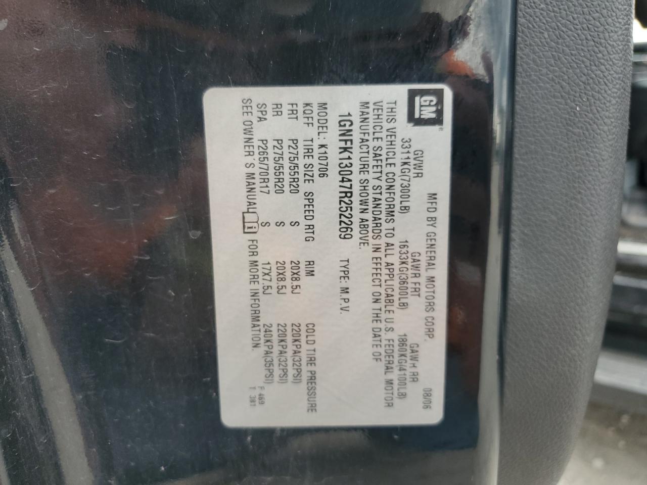 2007 CHEVROLET Tahoe