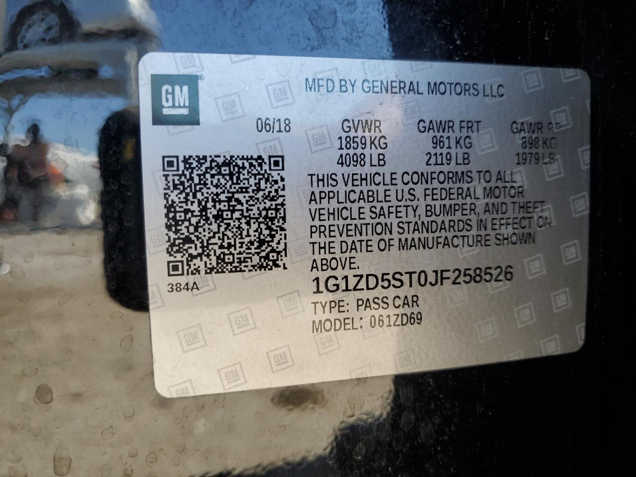 2018 CHEVROLET MALIBU