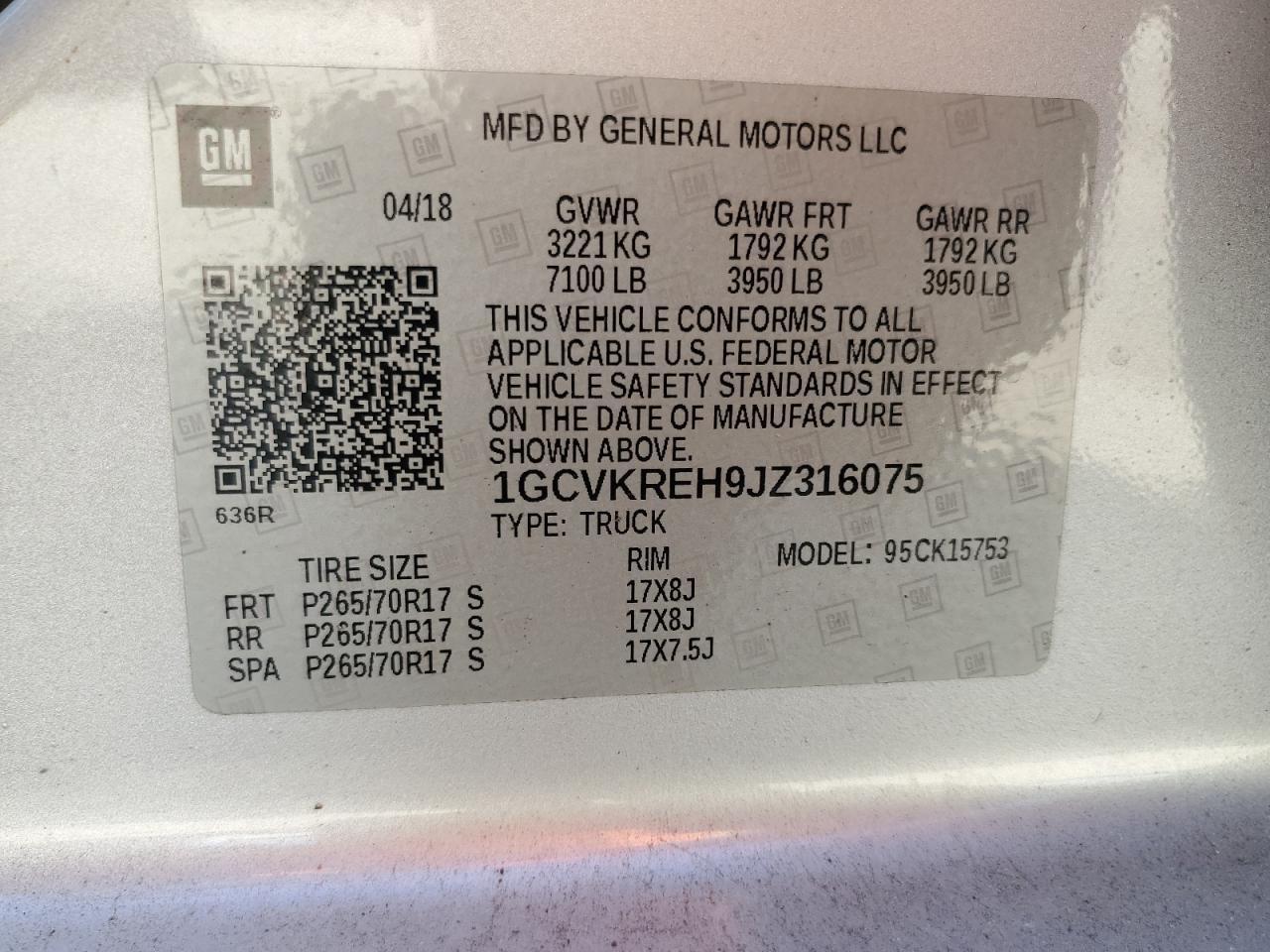 2018 CHEVROLET Silverado
