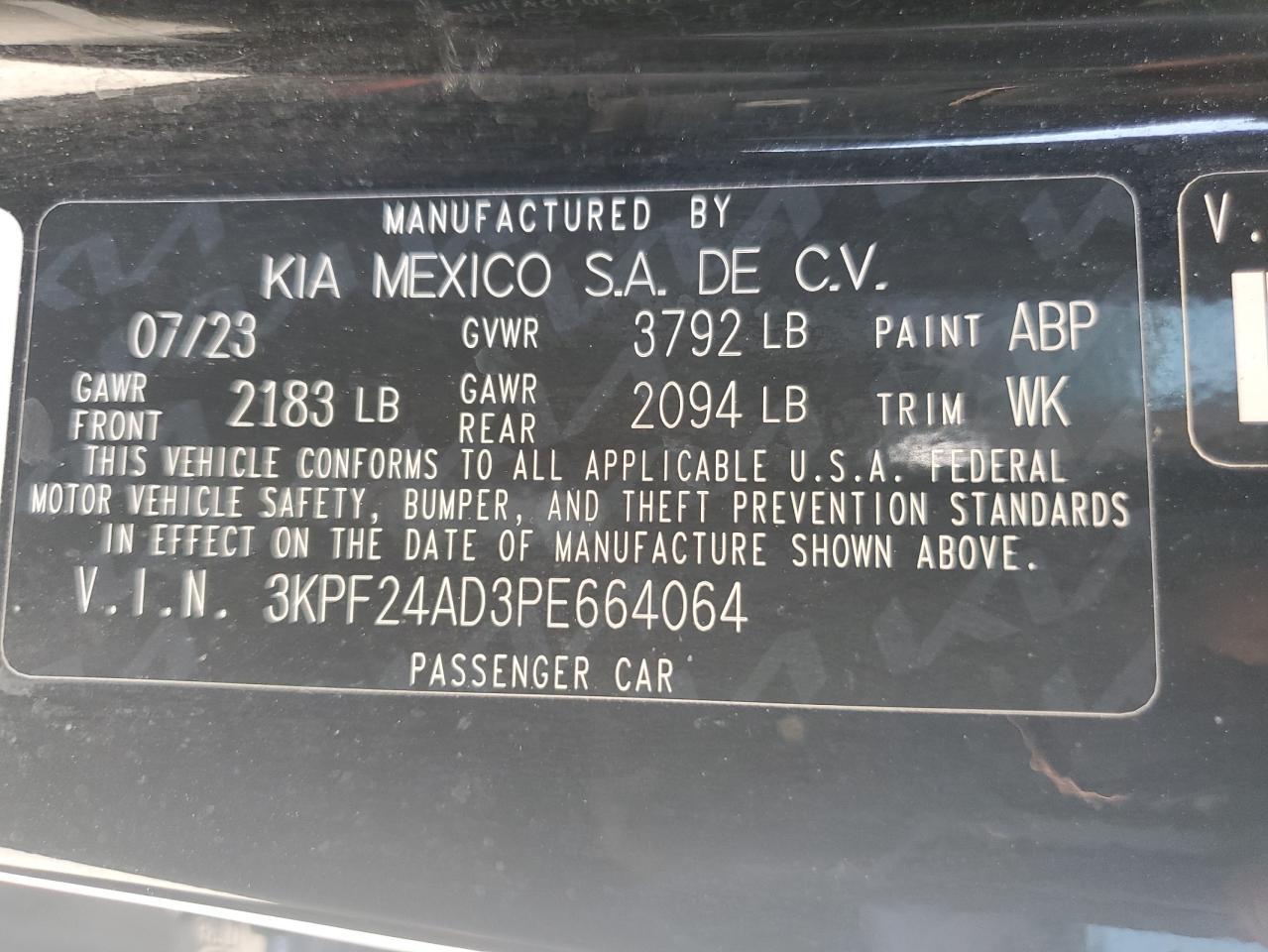 2023 KIA FORTE