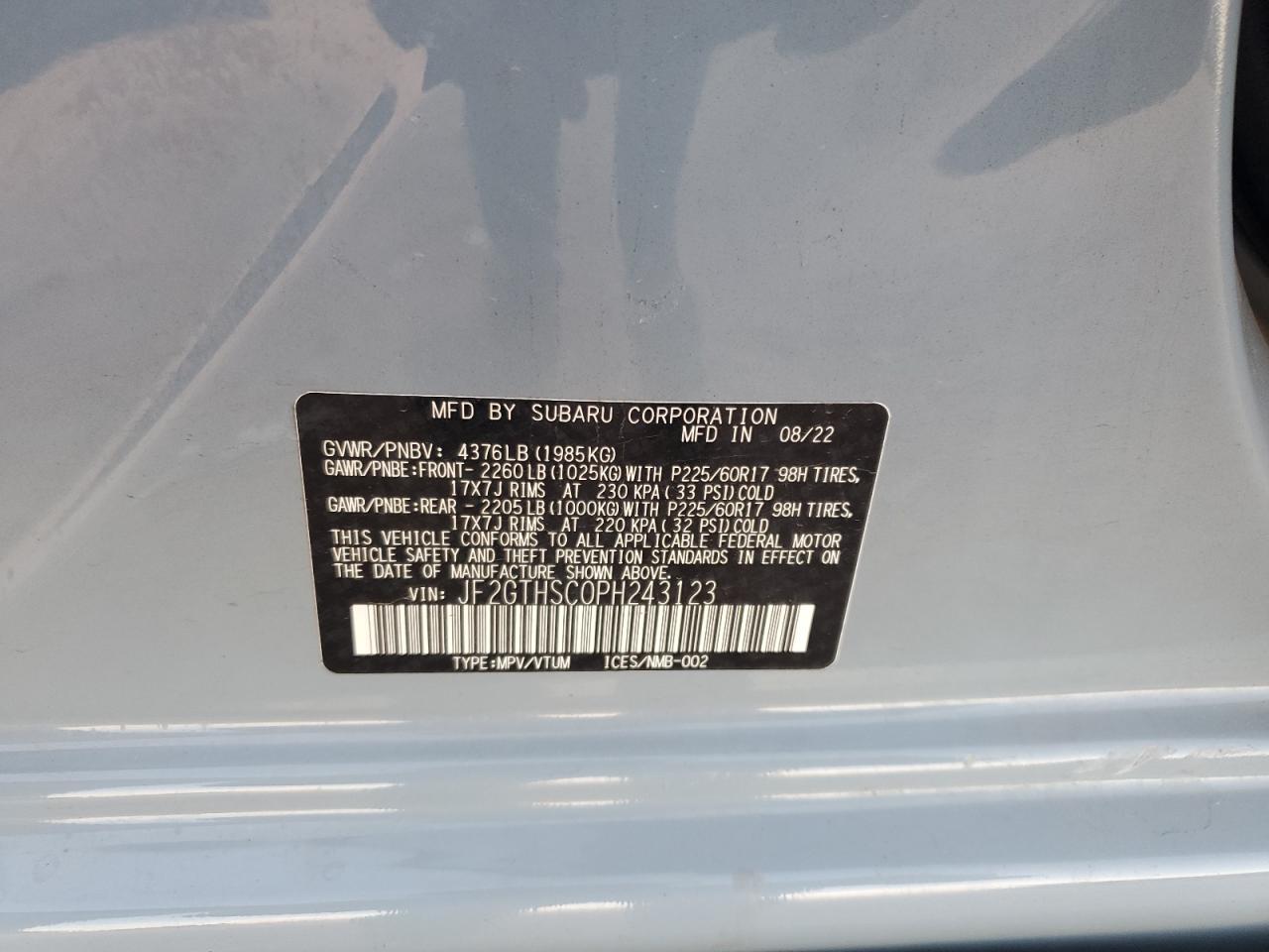 2023 SUBARU Crosstrek