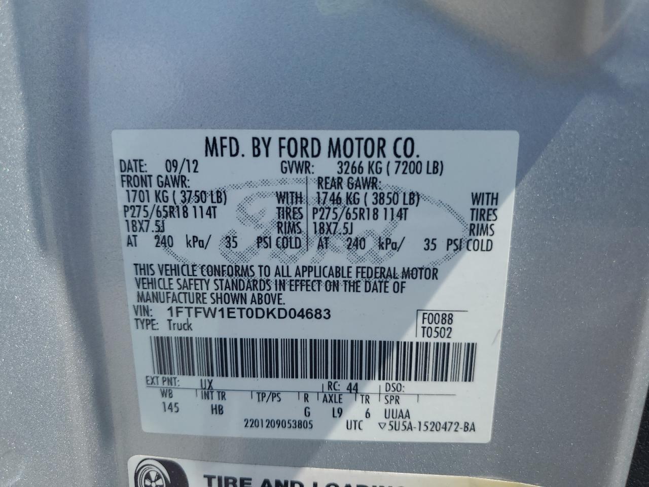 2012 FORD F-150