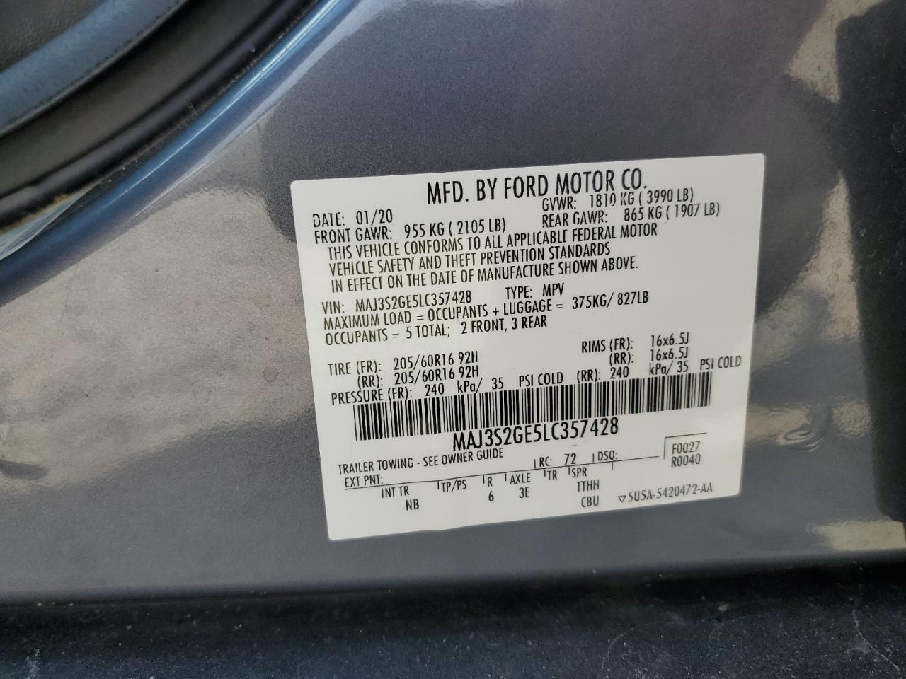 2020 FORD EcoSport