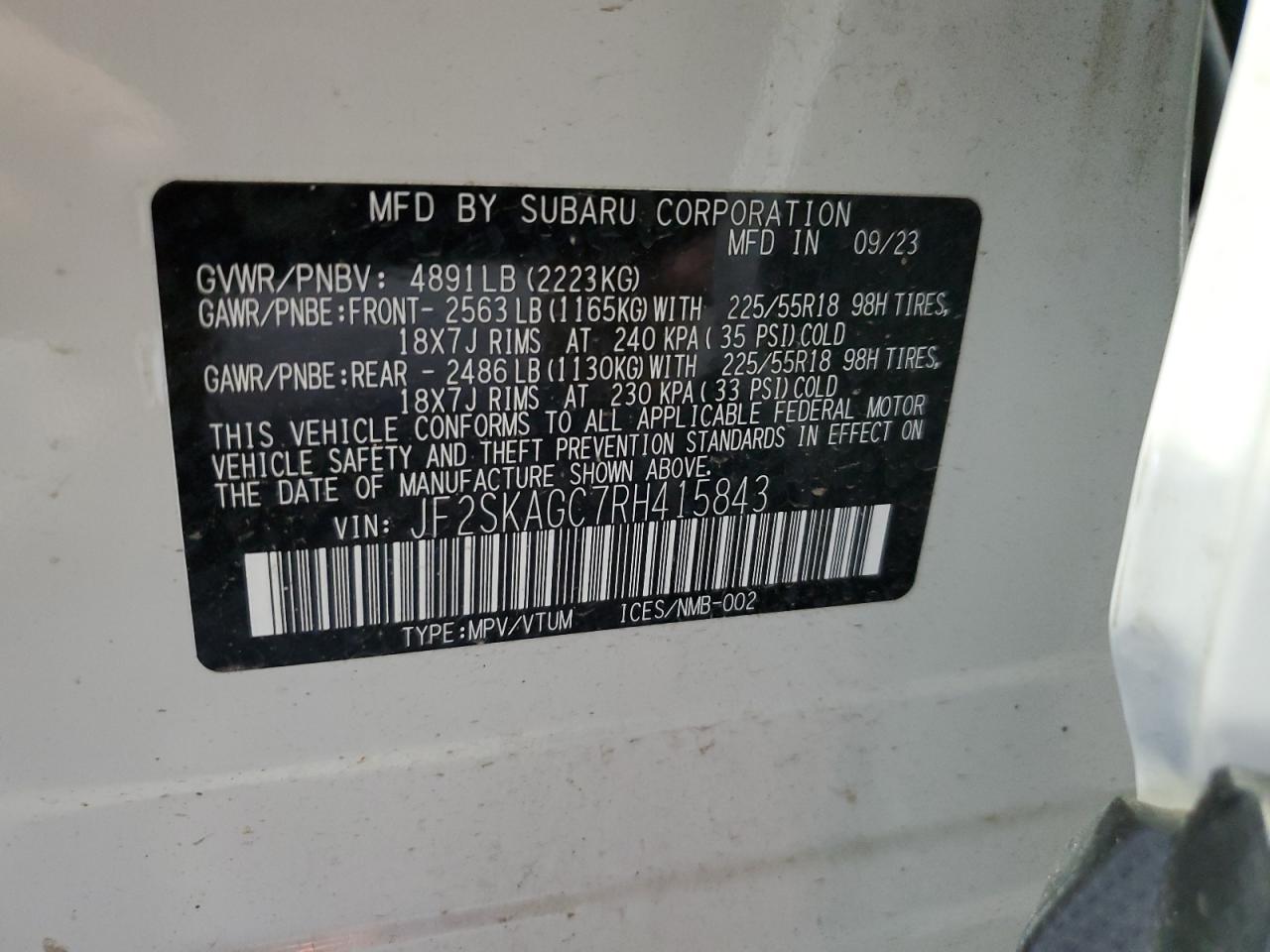 2024 SUBARU FORESTER