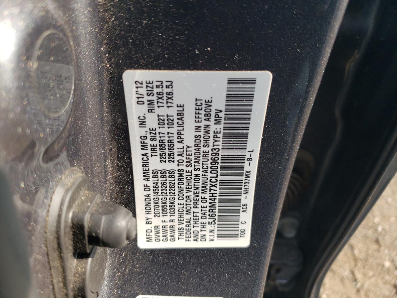 2012 HONDA CR-V