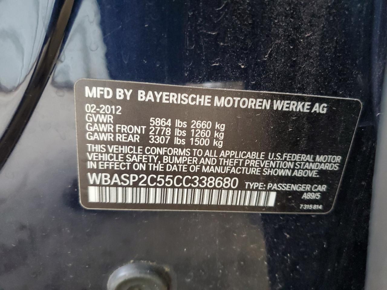 2012 BMW 5 series