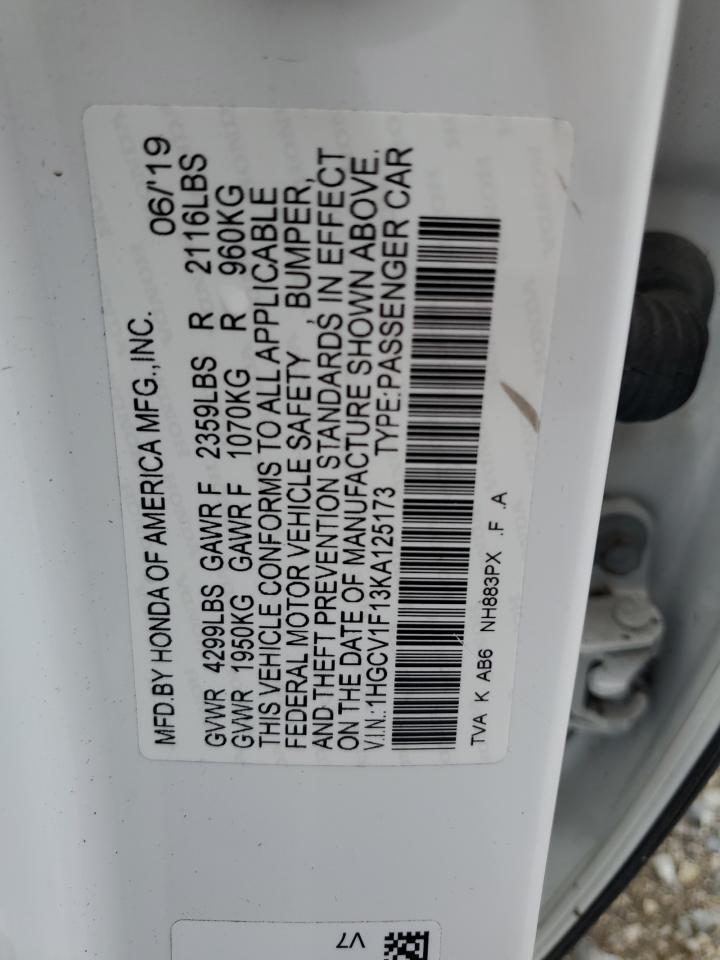 2019 HONDA ACCORD