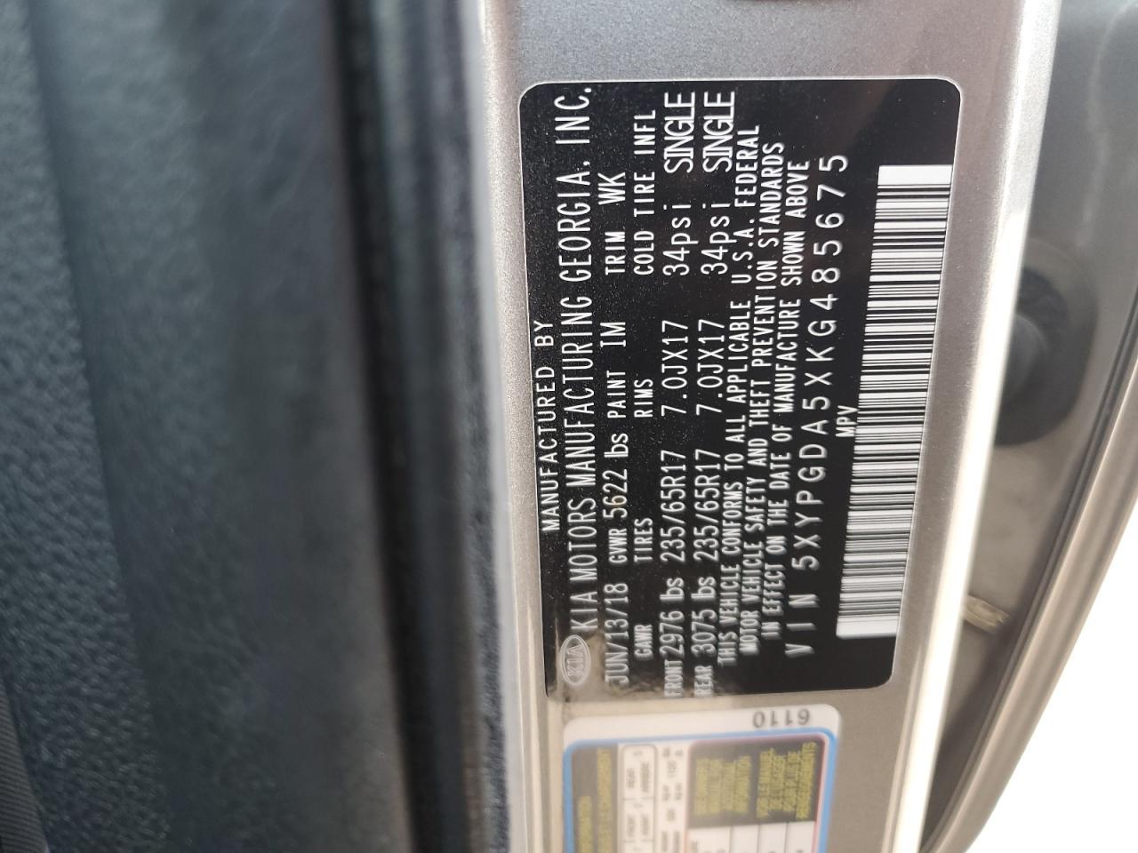 2019 KIA SORENTO