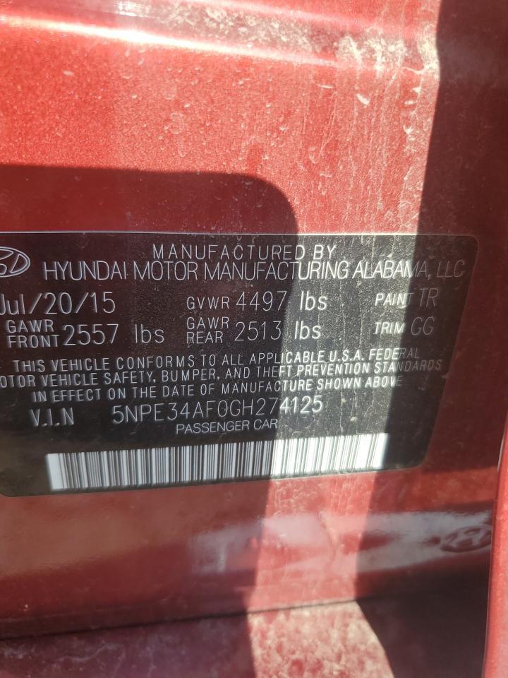 2016 HYUNDAI SONATA