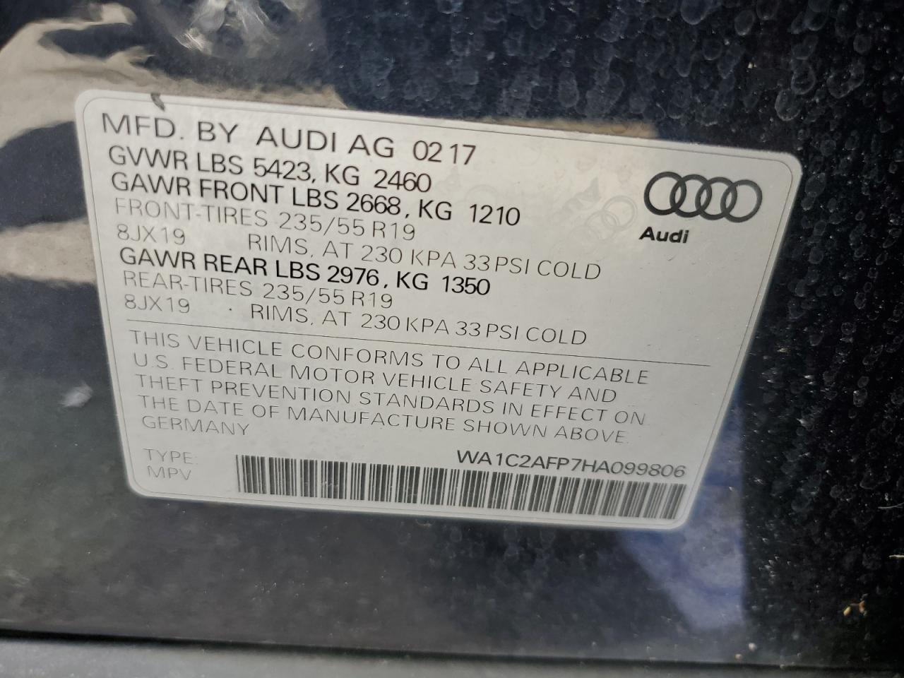 2017 AUDI Q5