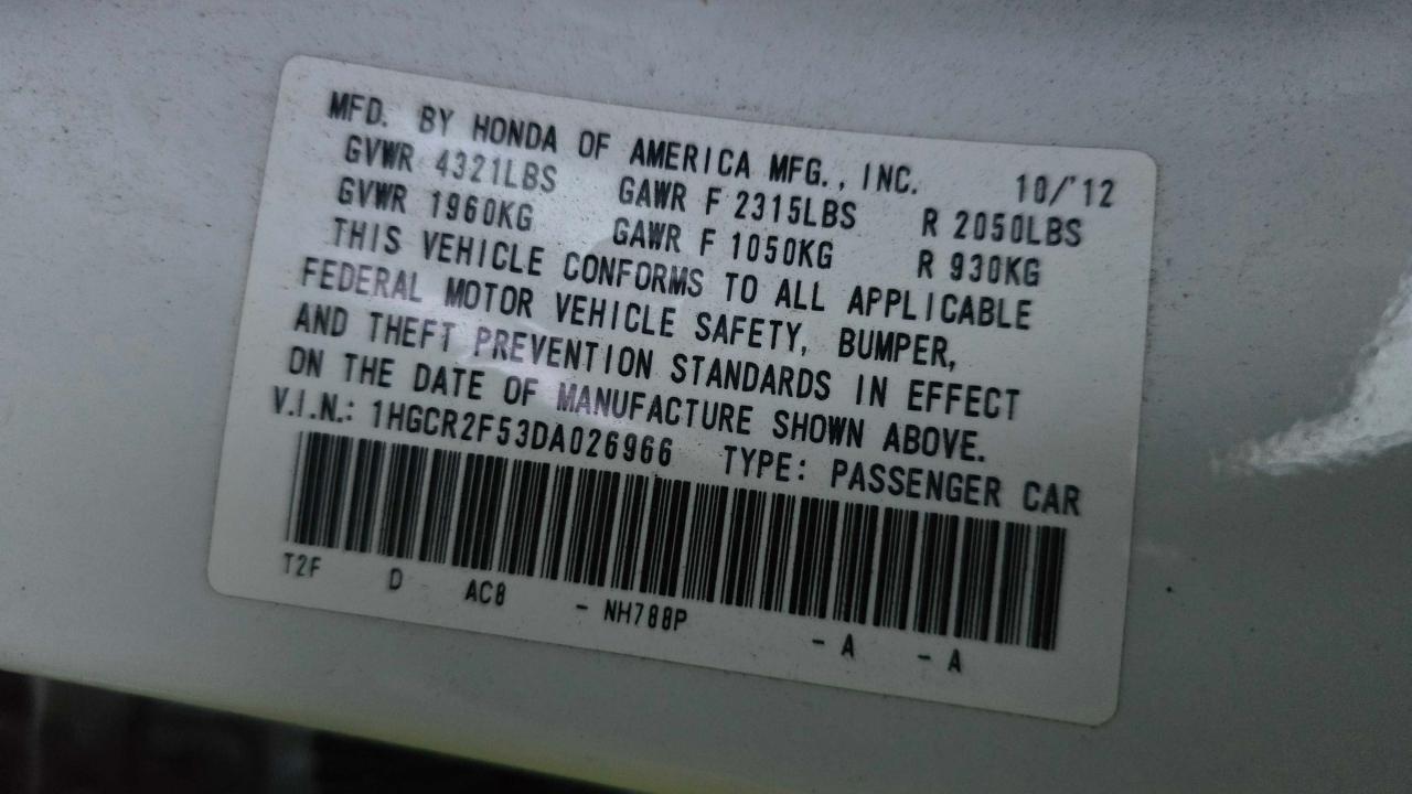 2013 HONDA ACCORD