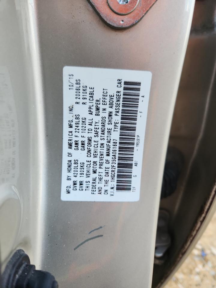 2016 HONDA ACCORD