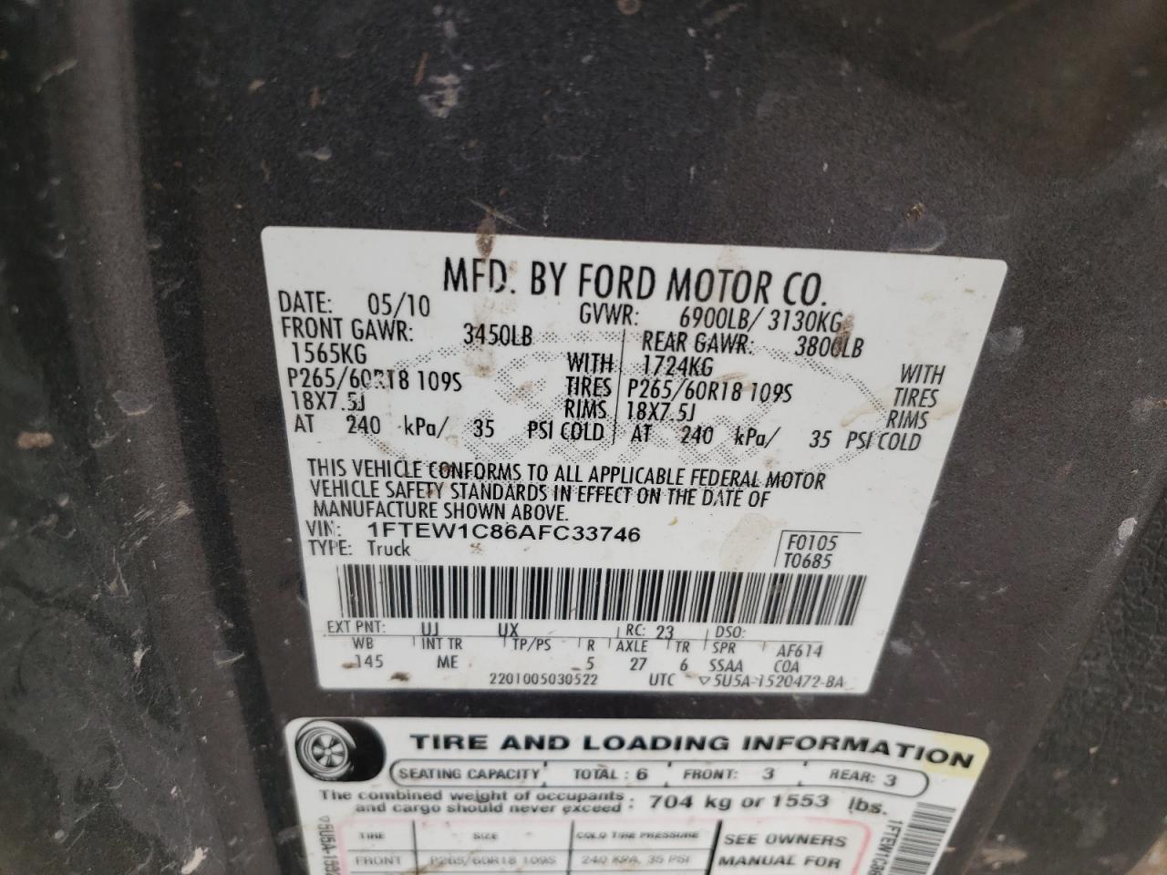 2010 FORD F-150