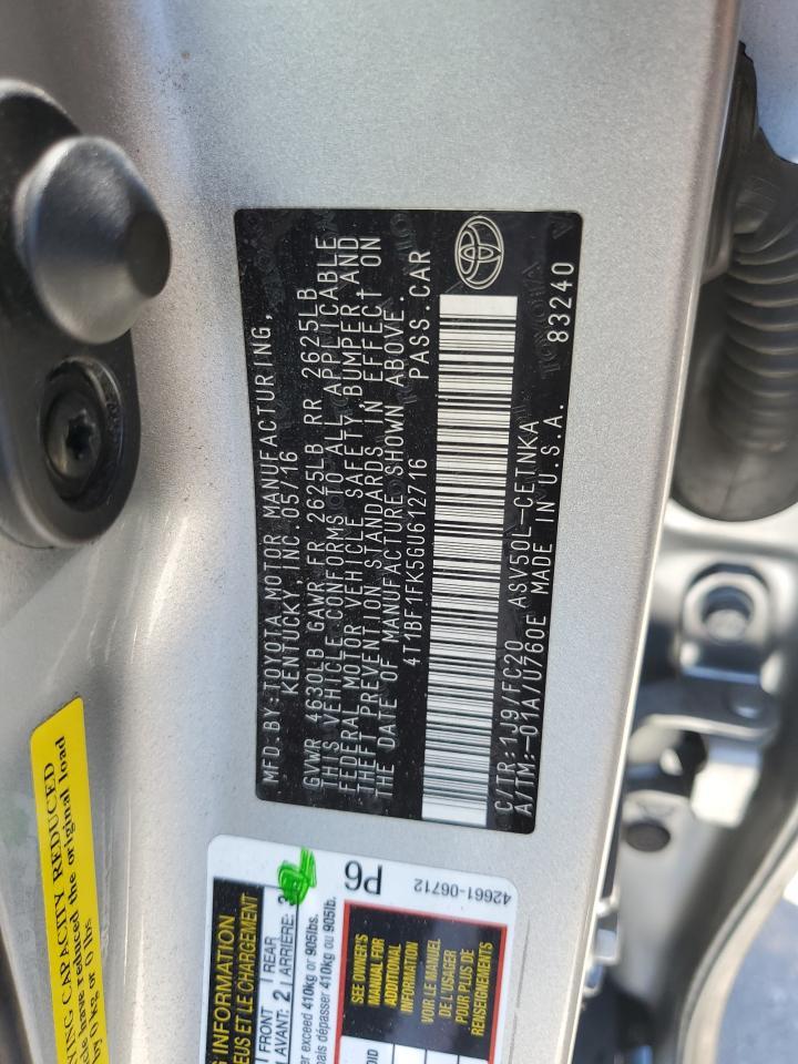 2016 TOYOTA CAMRY