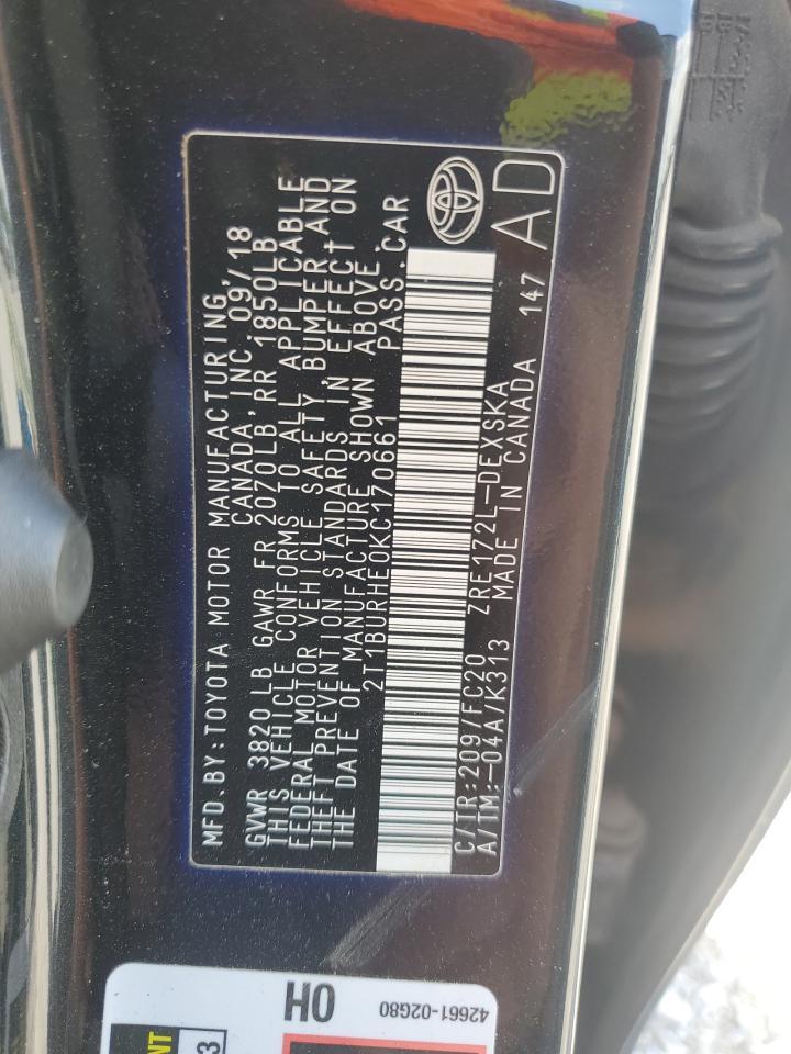 2019 TOYOTA COROLLA