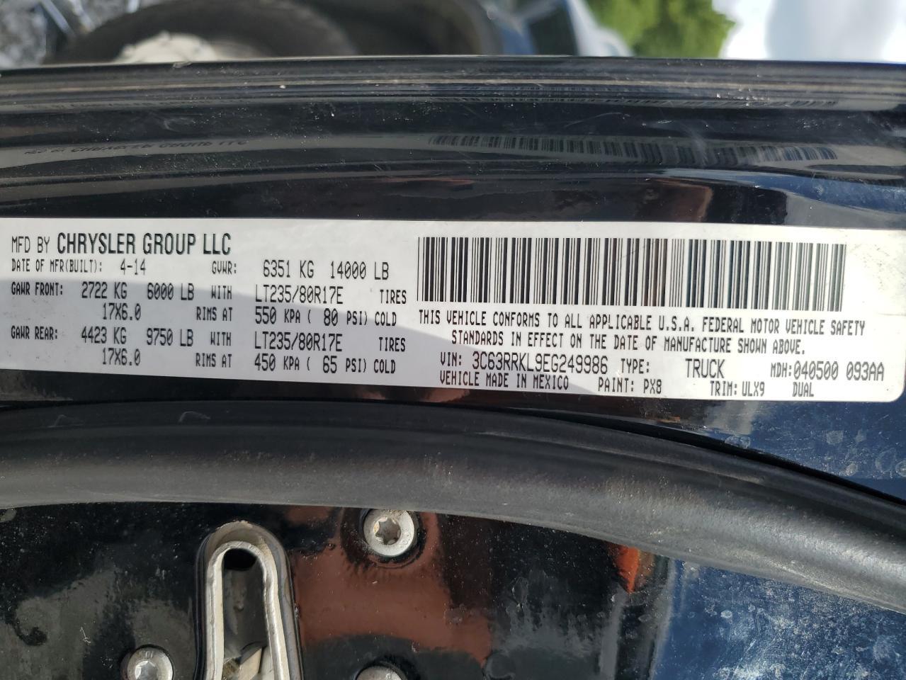 2014 RAM 3500