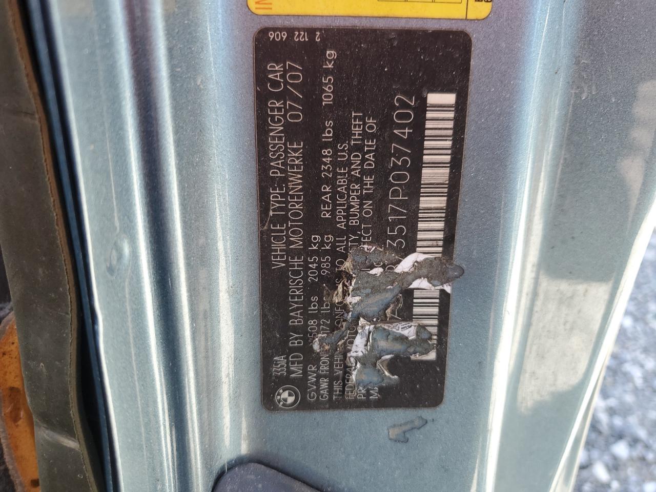 2007 BMW 3 SERIES