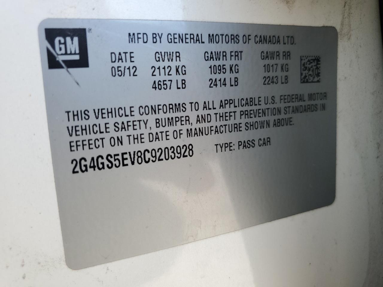 2012 BUICK Regal