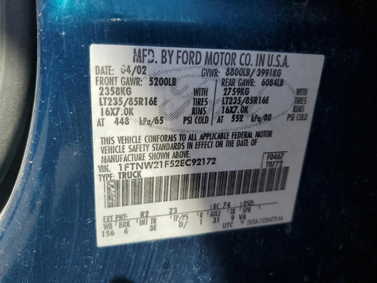 2002 FORD F-250