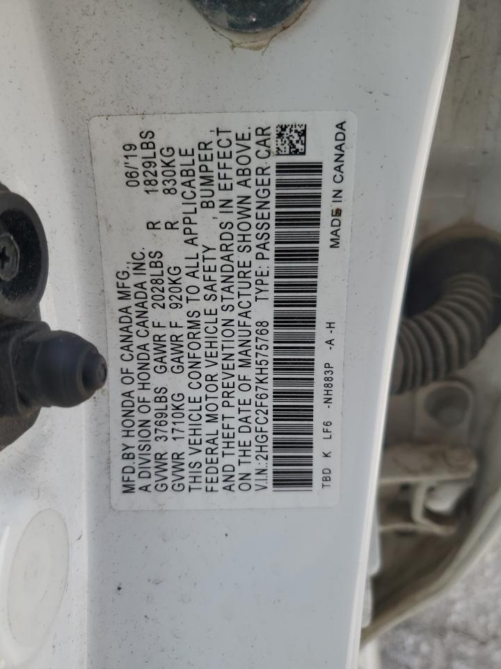 2019 HONDA CIVIC