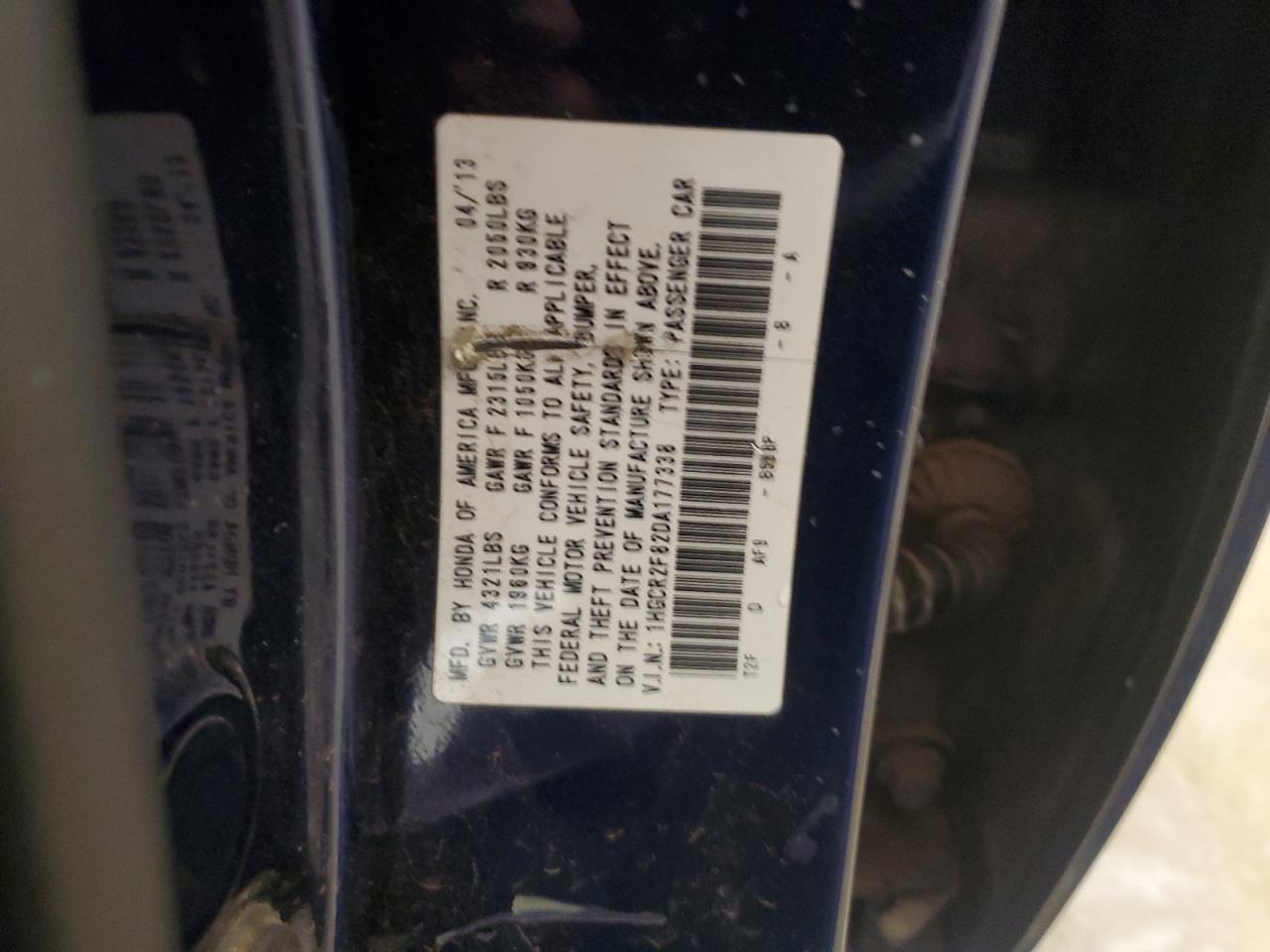 2013 HONDA ACCORD