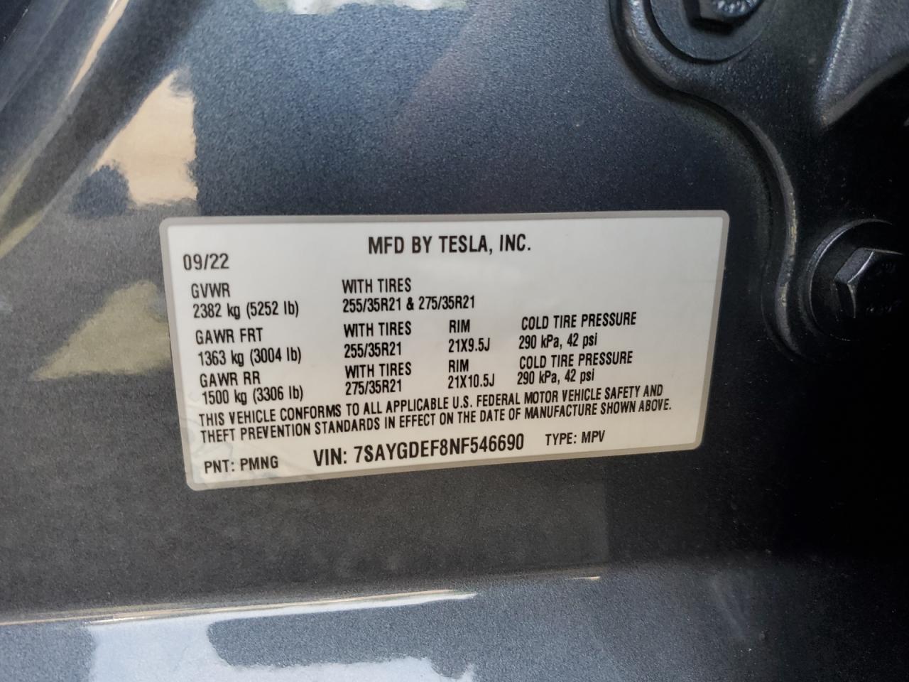 2022 TESLA MODEL Y