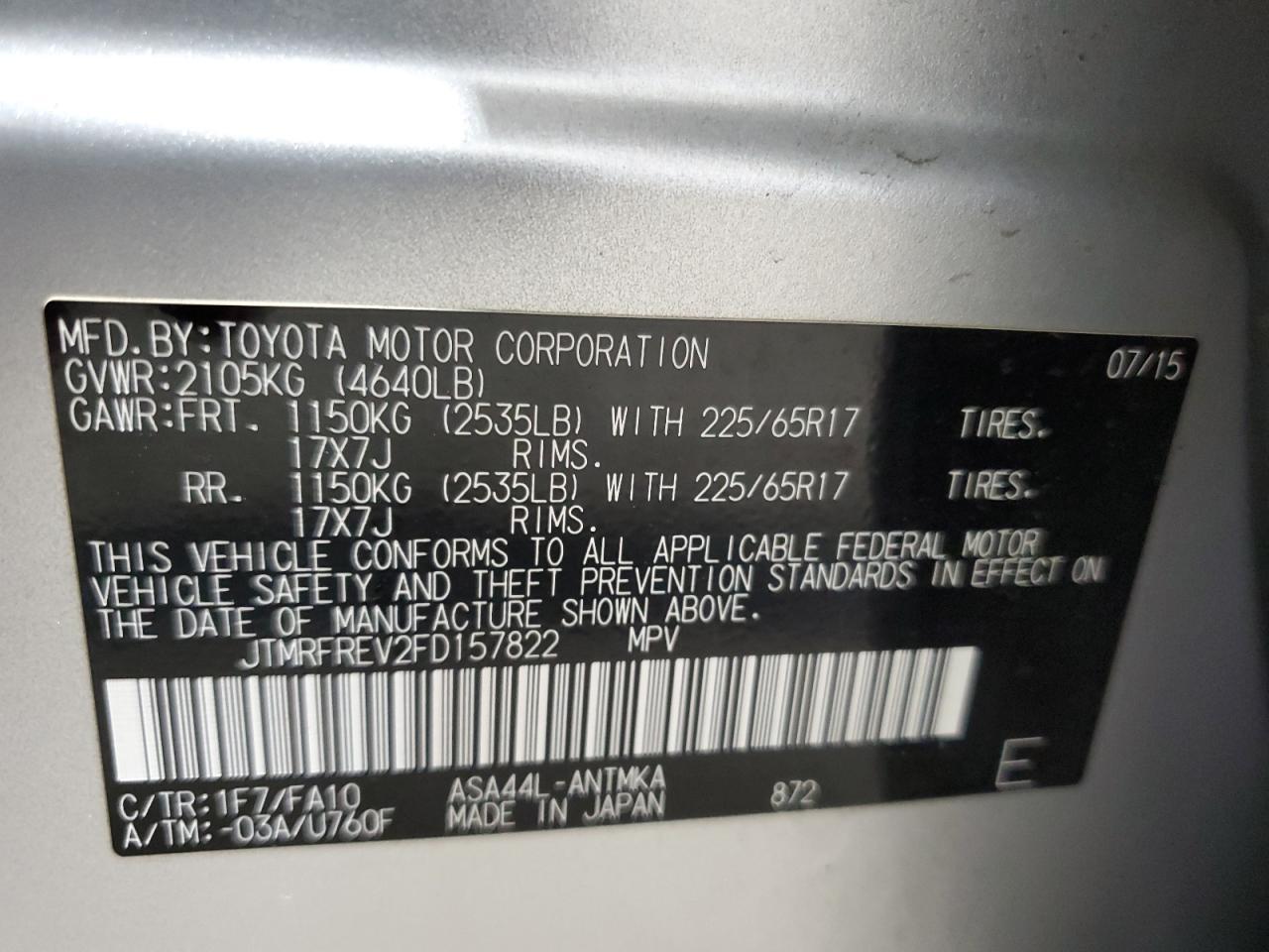 2015 TOYOTA RAV4