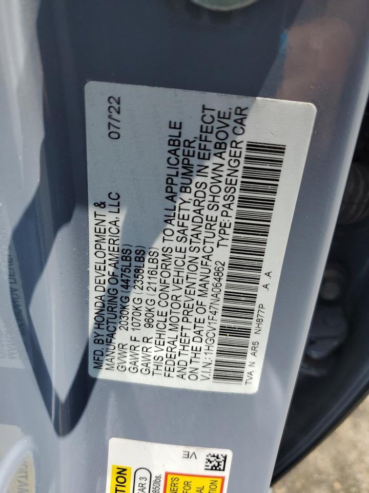 2022 HONDA ACCORD