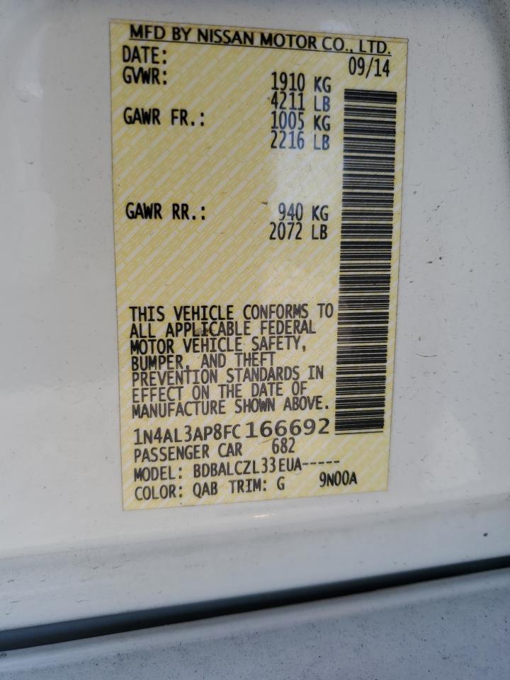 2015 NISSAN ALTIMA