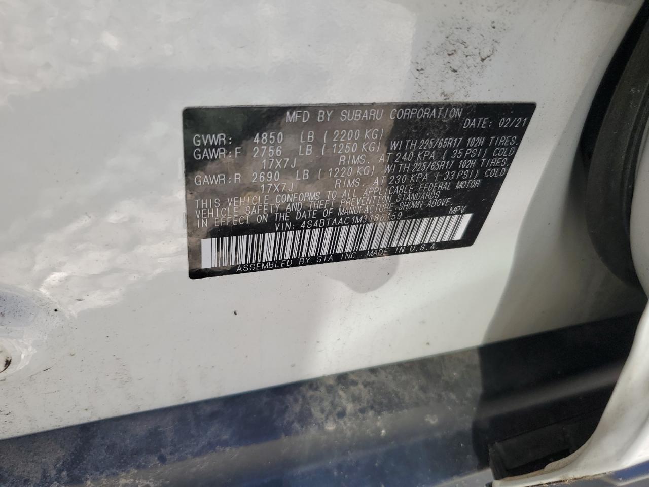 2021 SUBARU Outback