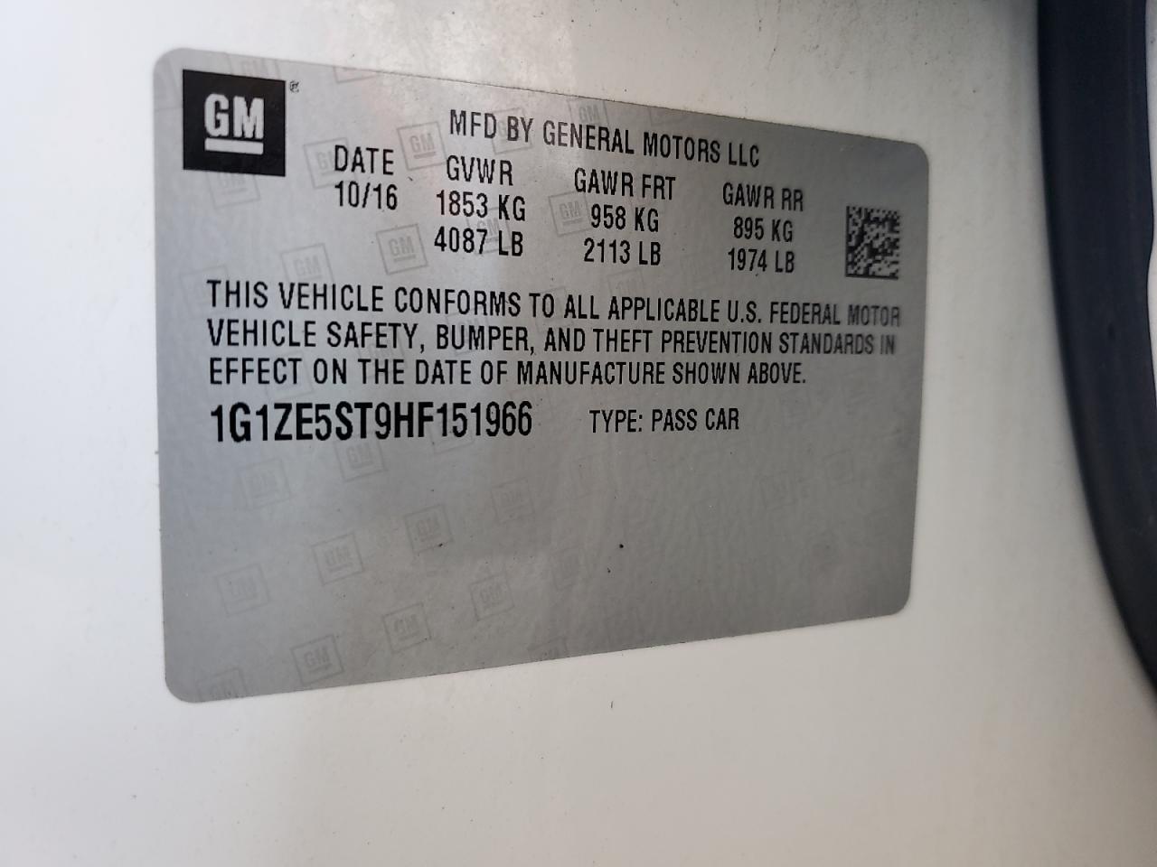 2017 CHEVROLET MALIBU