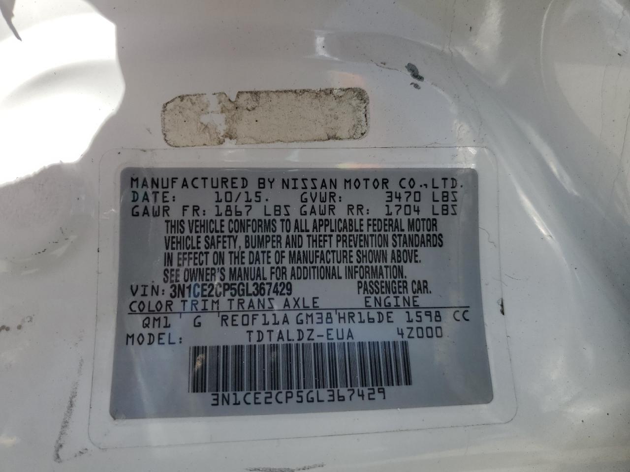 2016 NISSAN Versa Note