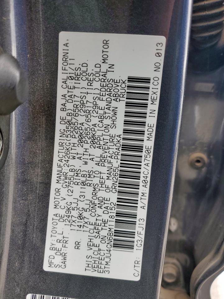 2011 TOYOTA TACOMA