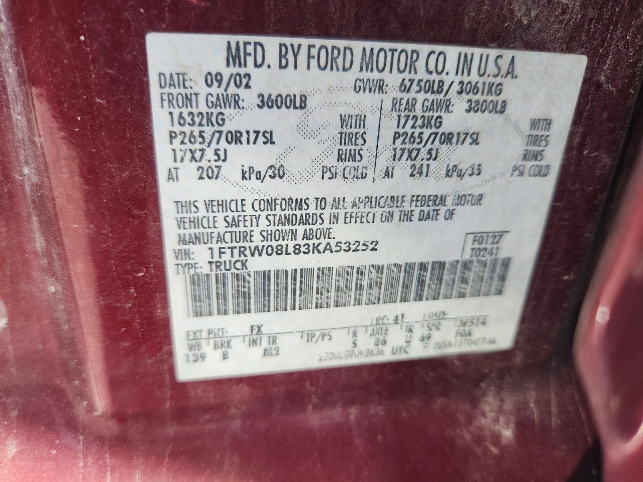 2003 FORD F-150 Lightning