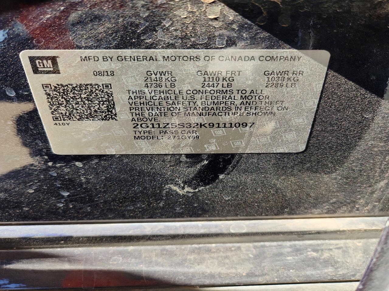 2019 CHEVROLET IMPALA