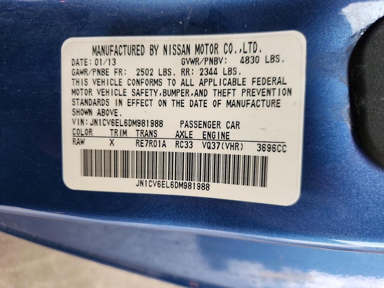 2013 INFINITI G37